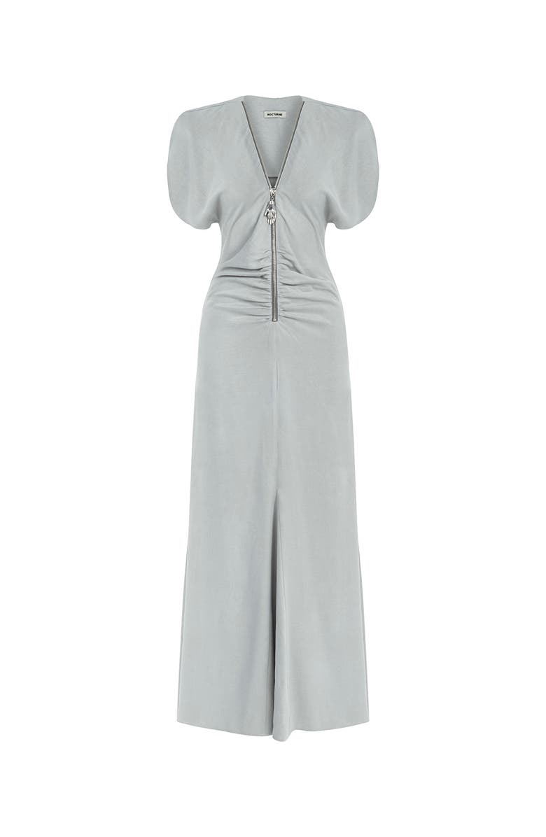 Nocturne Draped V-Neck Dress, Alternate, color, 