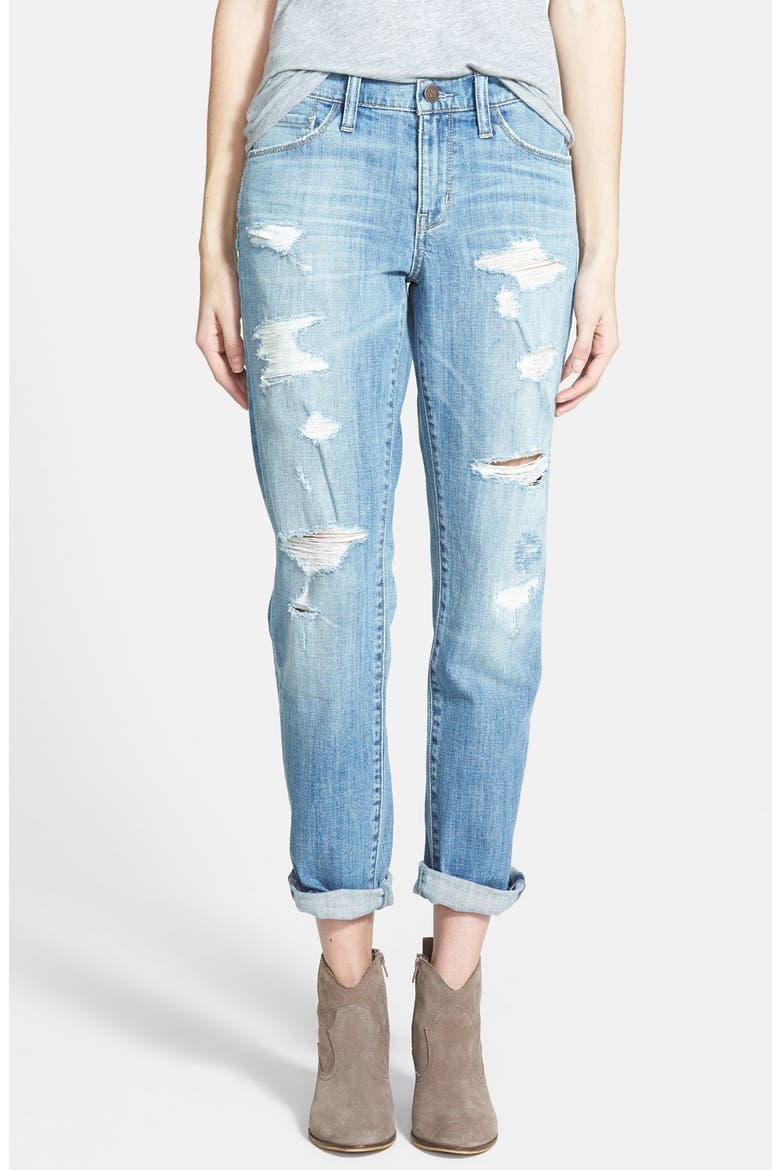 Treasure&Bond Destructed Boyfriend Jeans, Main, color, BLUEJAY LIGHT RIP AND REPAIR