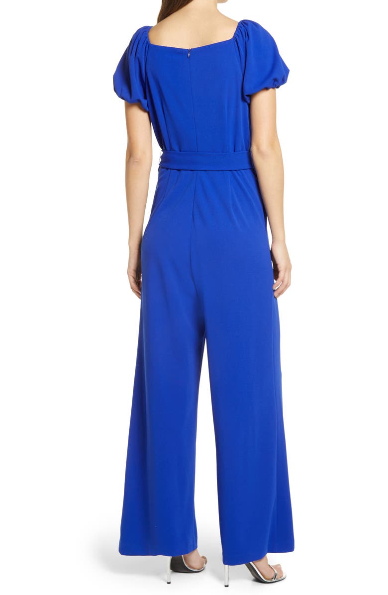 Julia Jordan Wrap Front Bubble Sleeve Jumpsuit, Alternate, color,