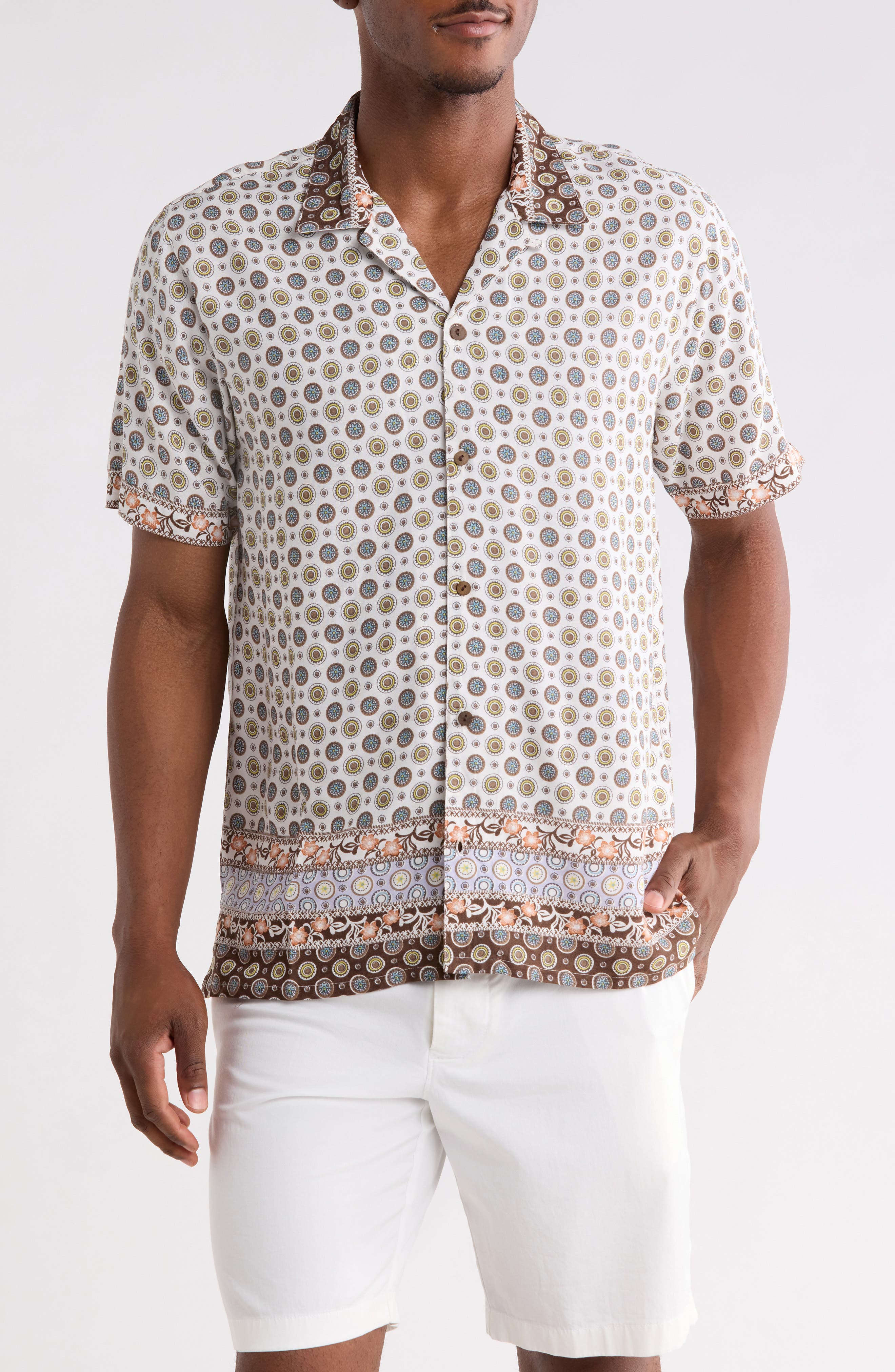 Short Sleeve Button-Up Camp Shirt