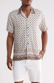 Raga Man Short Sleeve Button-Up Camp Shirt