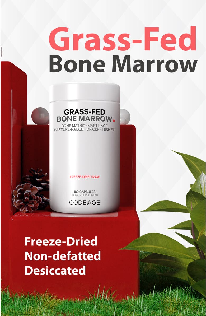 Codeage Grass-Fed Bone Marrow Supplement, Alternate, color, White