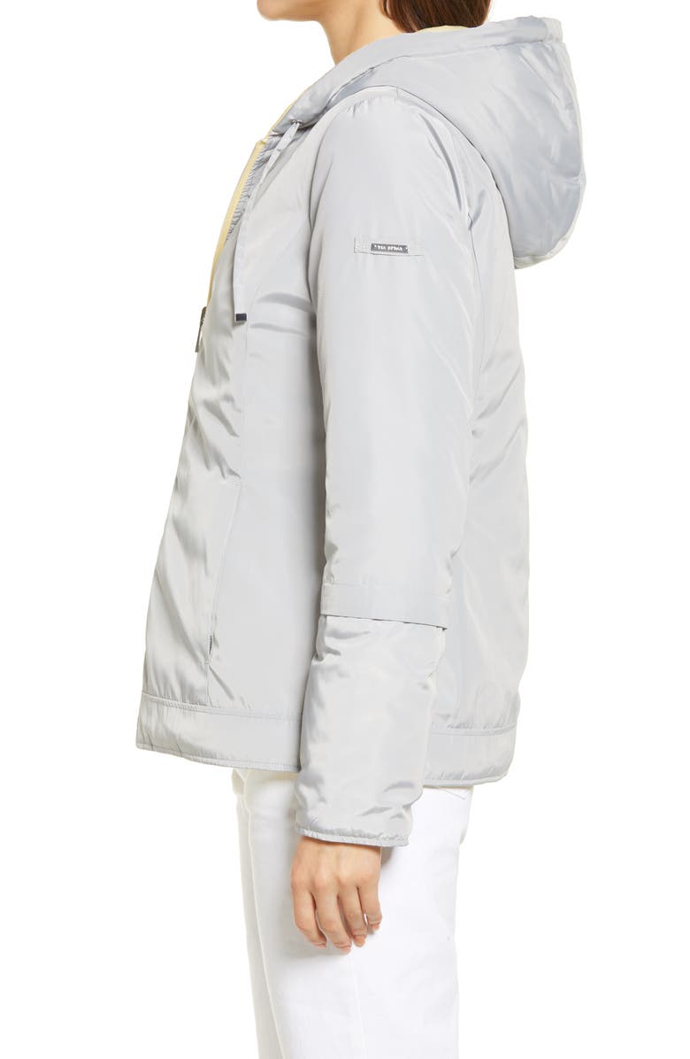 Via Spiga Reversible Hooded Puffer Jacket, Alternate, color, Yellow