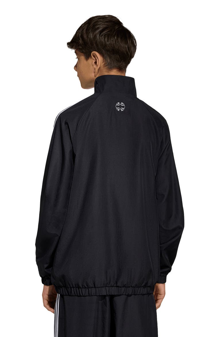 Kids' Teamgeist Loose Fit Track Jacket, Alternate, color, BLACK/ WHITE/ WHITE