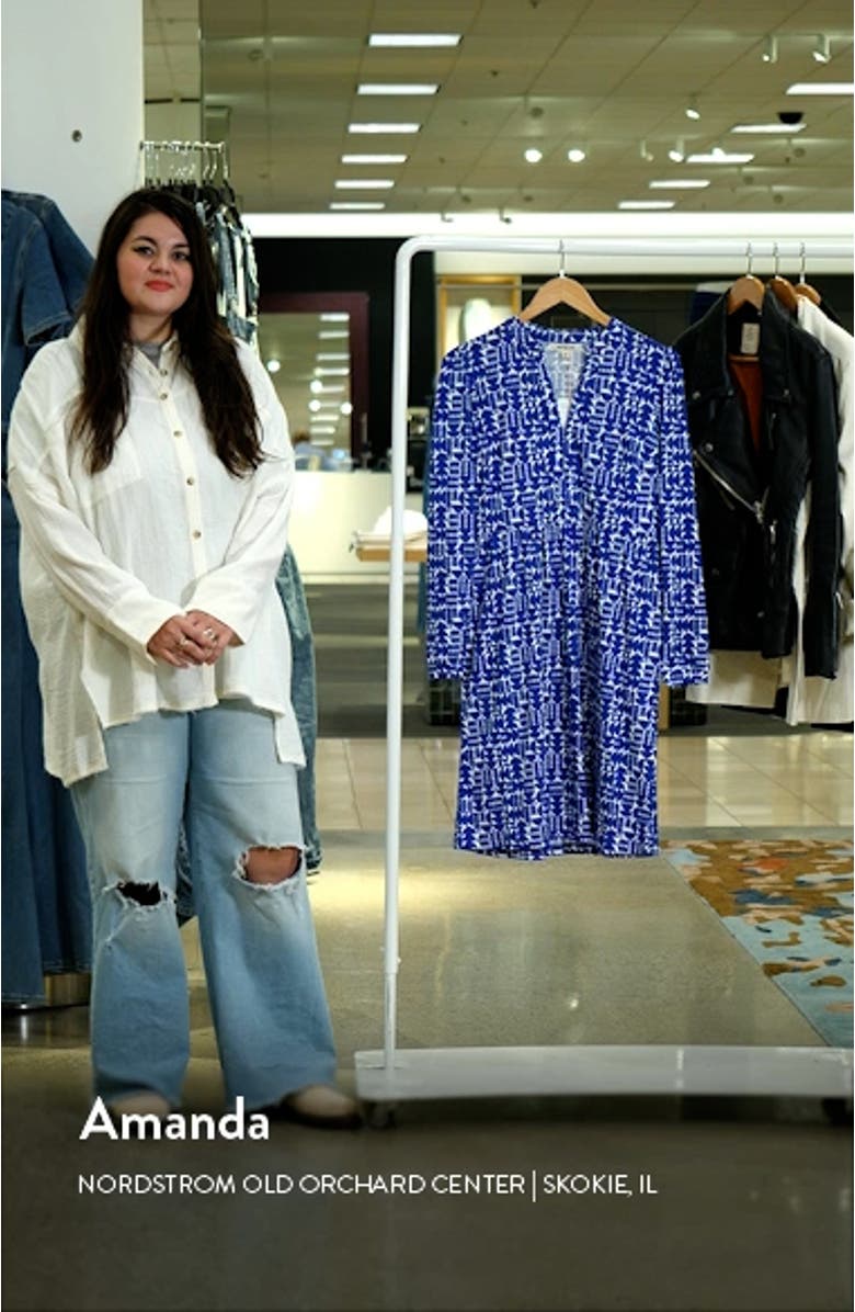 Naomi Relaxed Long Sleeve Jersey Minidress, sales video thumbnail