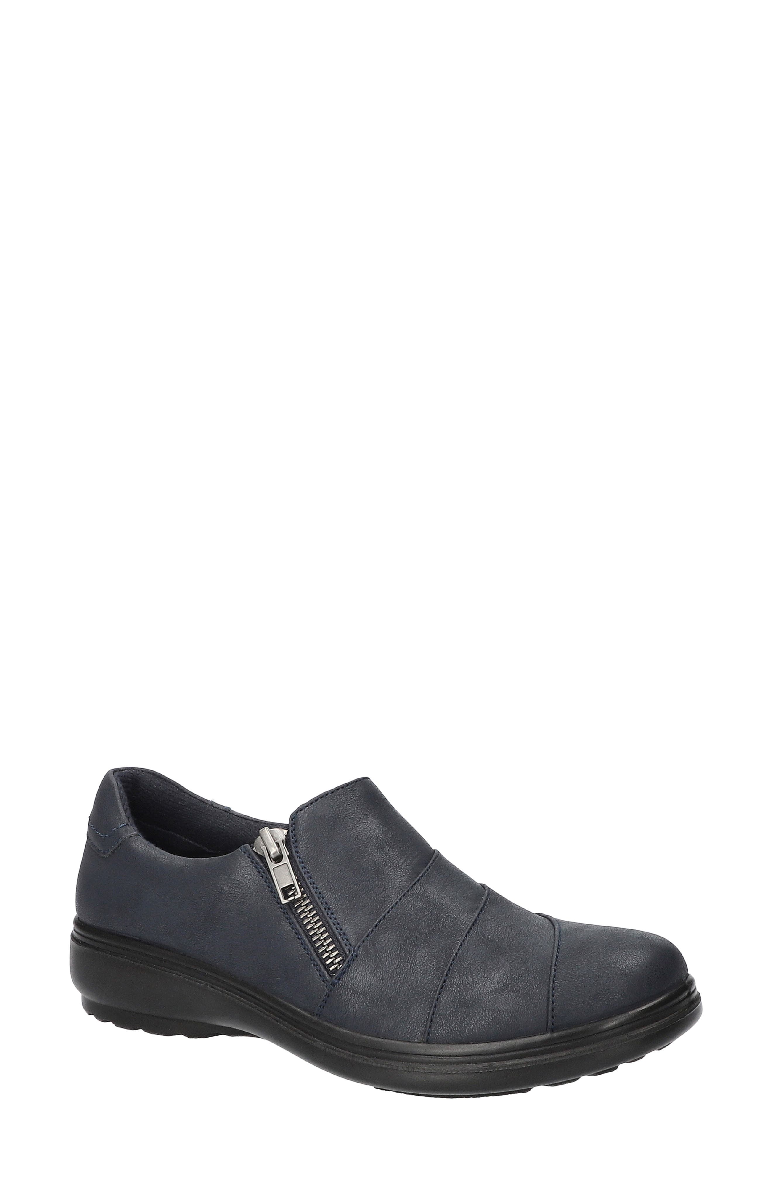Keekay Faux Leather Flat, Main, color, NAVY MATTE