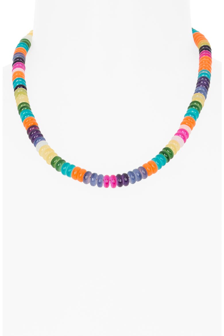 Beaded Collar Necklace, Alternate, color, RAINBOW MULTI- GOLD