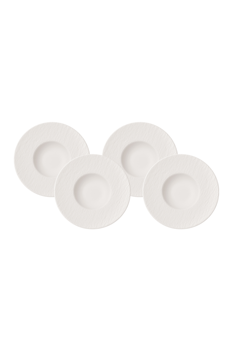 Manufacture Rock Pasta Bowl Set of 4, Main, color, WHITE