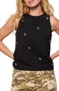 Sanctuary Campari Embellished Organic Cotton Tank