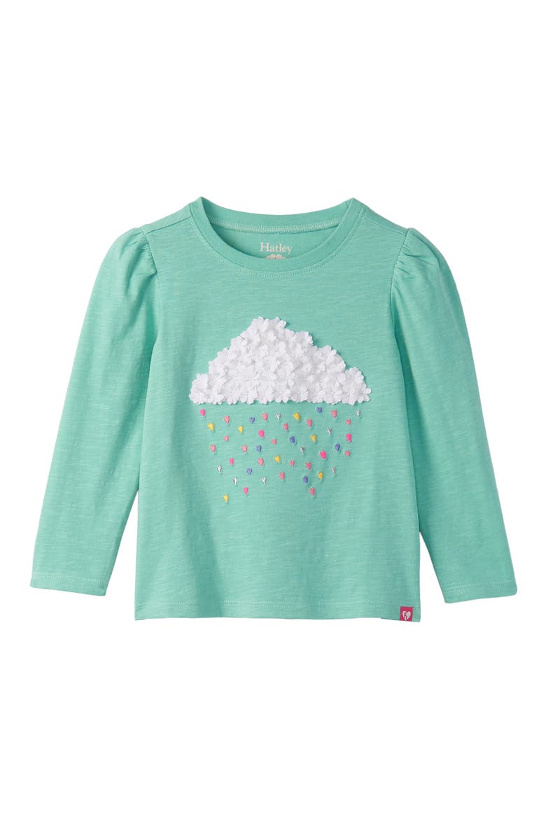 Kids' Haze Puff Sleeve T-Shirt, Main, color, TURQUOISE