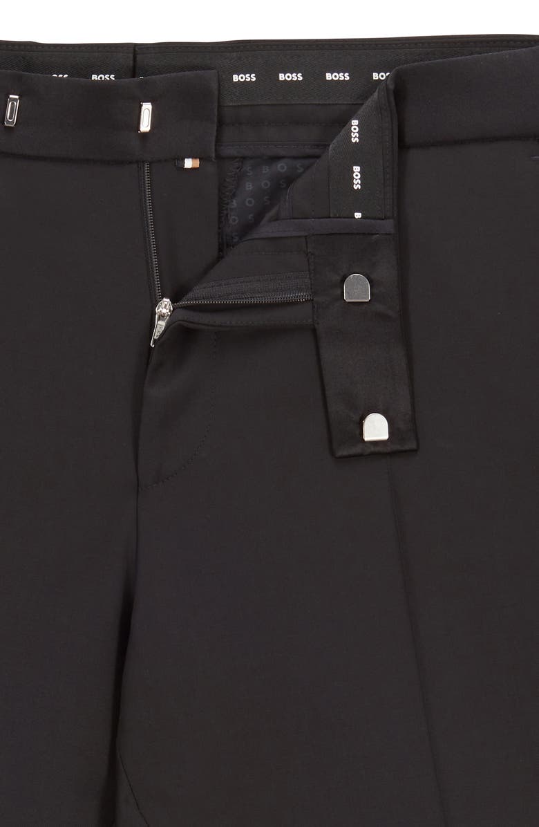 BOSS Genius Tuxedo Pants, Alternate, color, Black