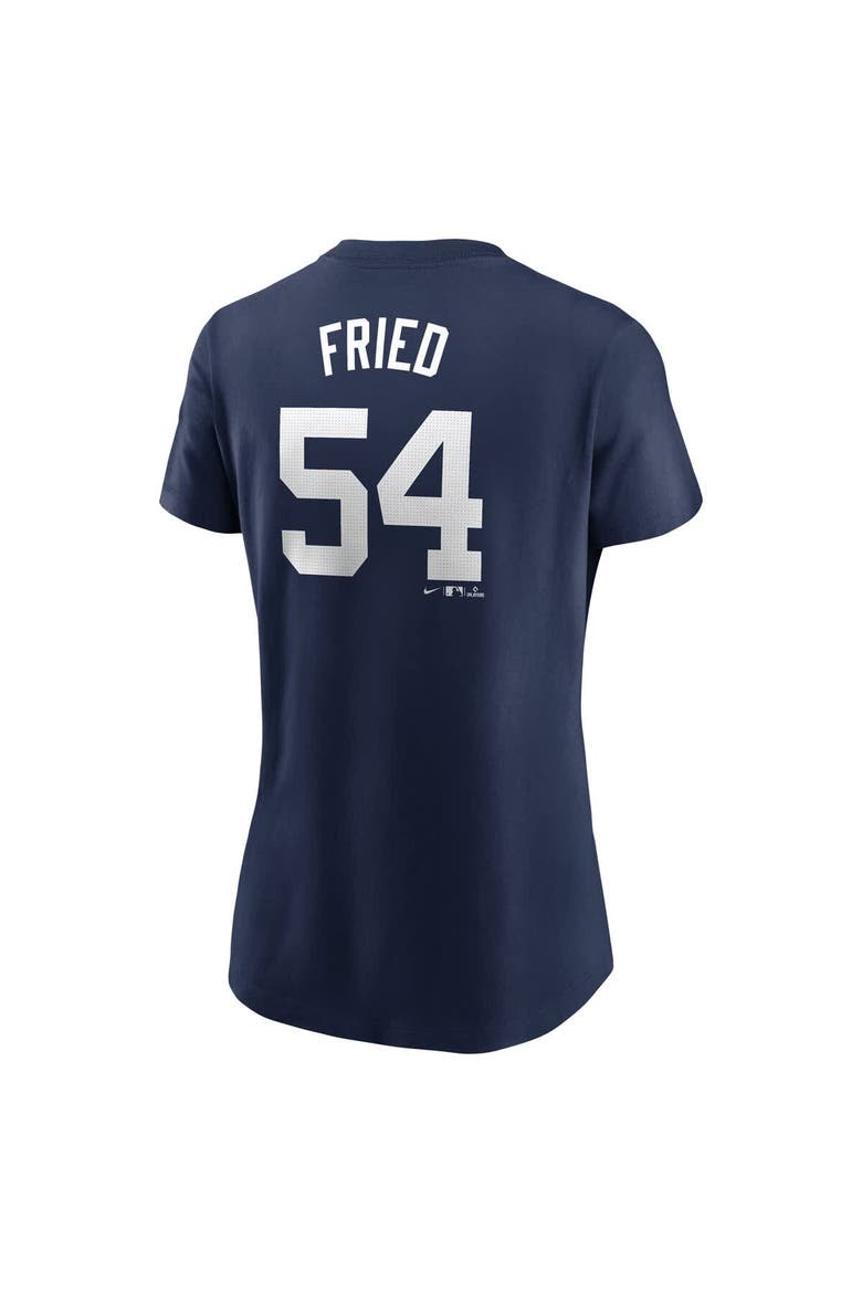Women's Nike Max Fried Navy New York Yankees Fuse Name & Number T-Shirt, Alternate, color, Navy