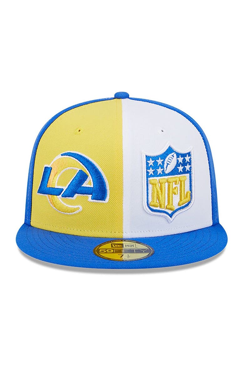 New Era Men's New Era  Gold/Royal Los Angeles Rams 2023 Sideline 59FIFTY Fitted Hat, Alternate, color, Gold