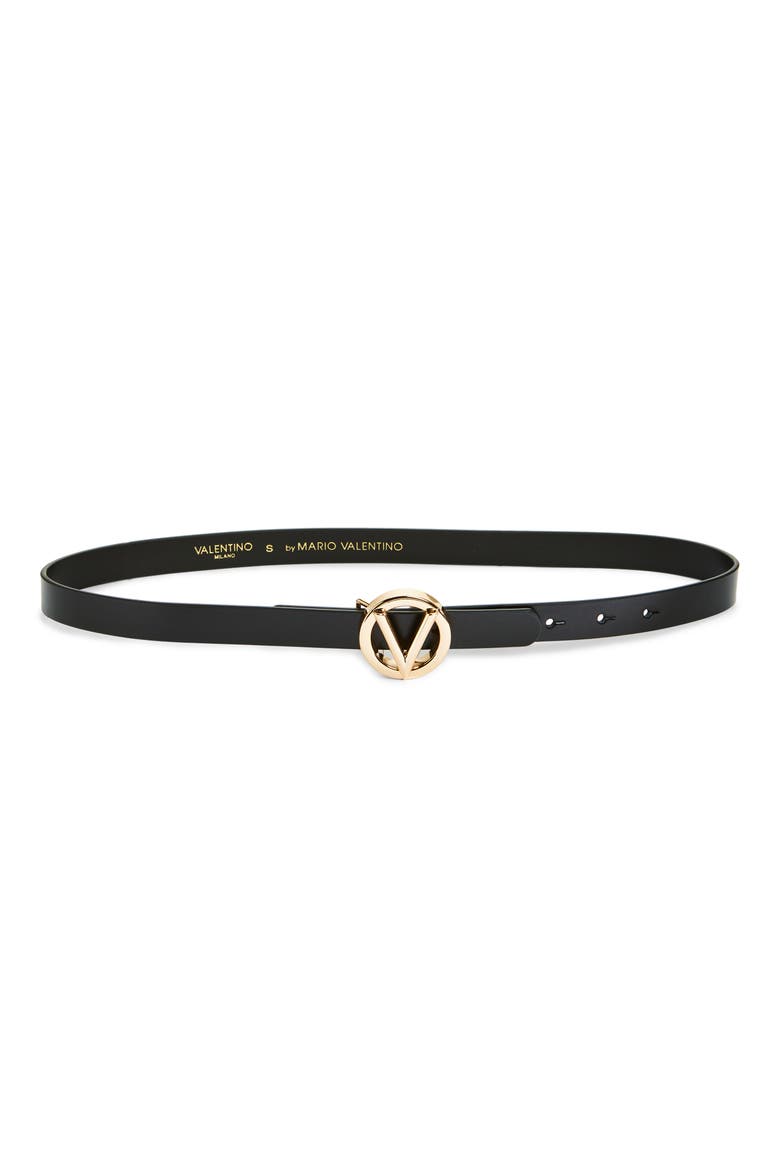 Giusy Logo Baby Buckle Belt, Main, color, BLACK