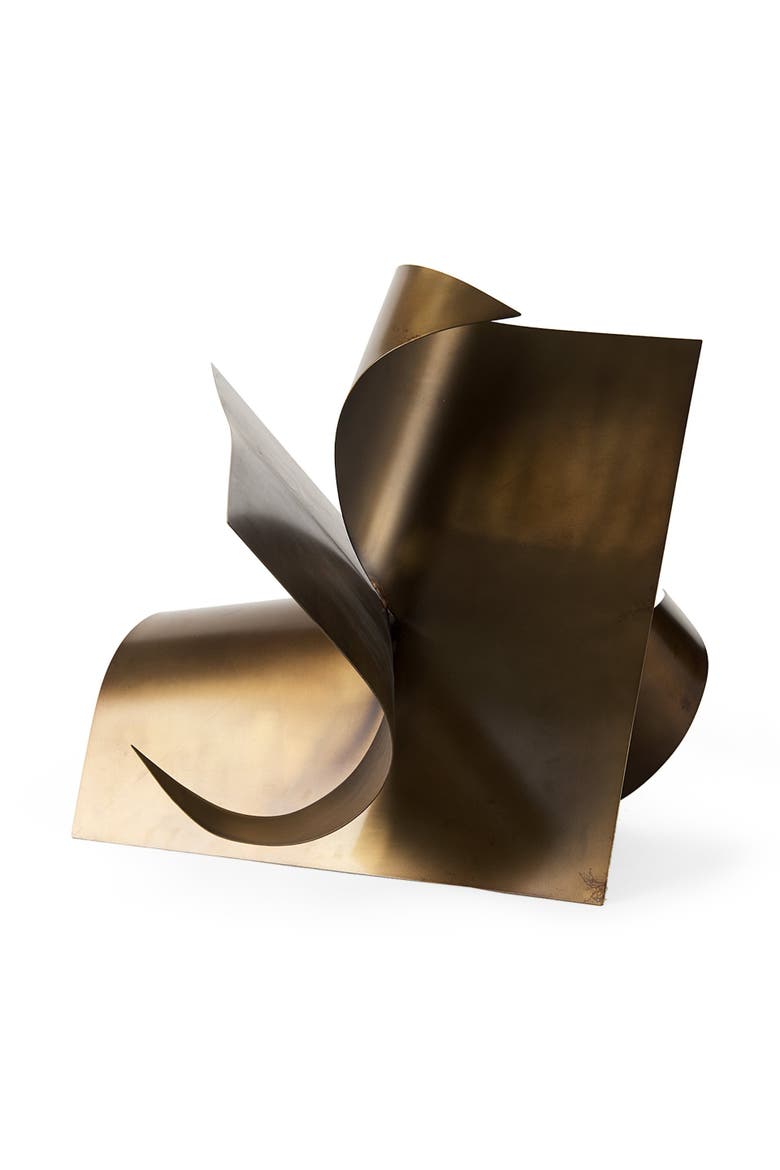 Francesca Metal Sculptural Decorative Object, Main, color, Metallic Gold