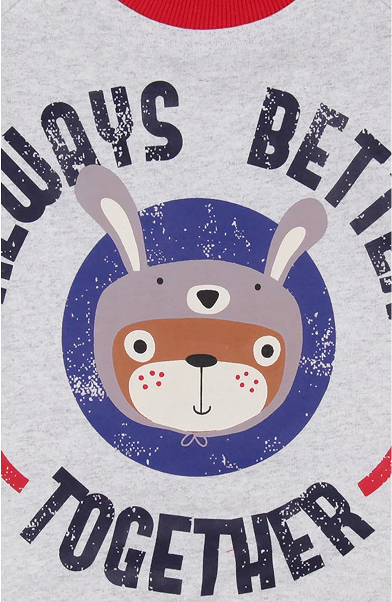 Lilly + Sid Organic Cotton Always Better Together Slogan Print Sweatshirt, Alternate, color, Multi