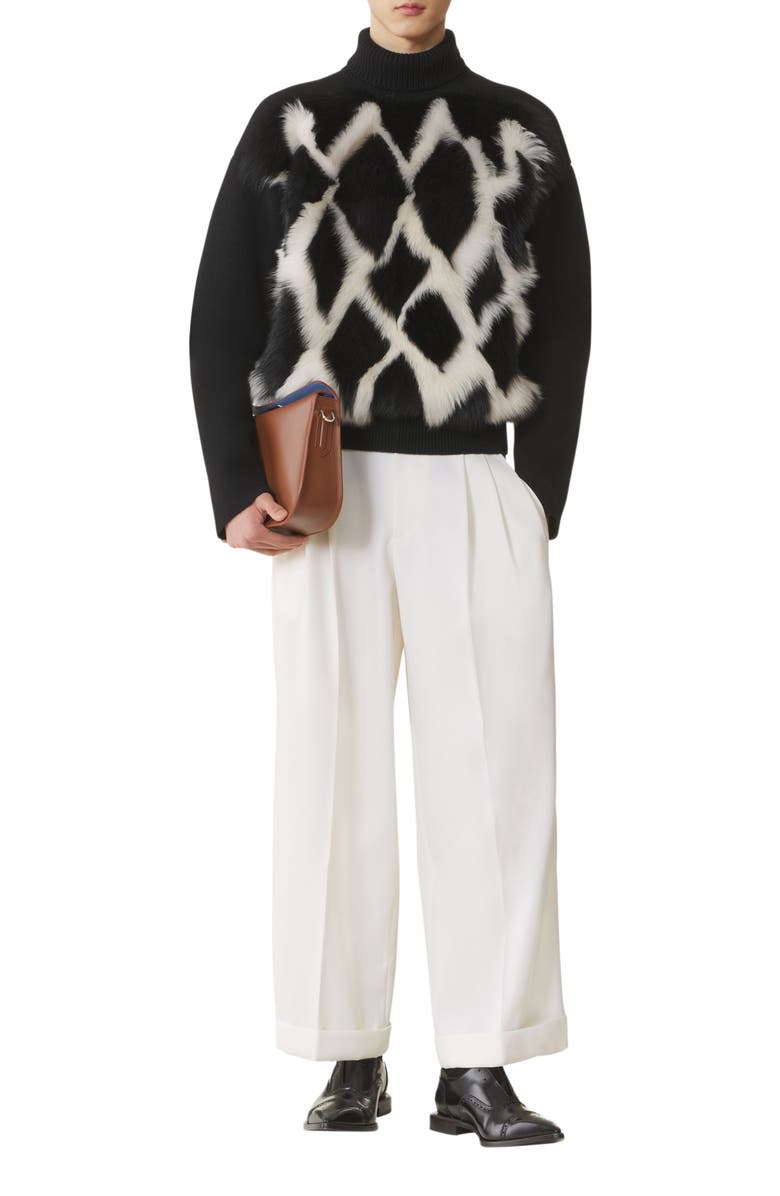 Lanvin Wide-Leg Wool Pants, Main, color, 