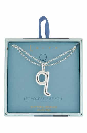 Lowercase Initial Bubble Pendant Necklace