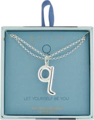 Leith Lowercase Initial Bubble Pendant Necklace