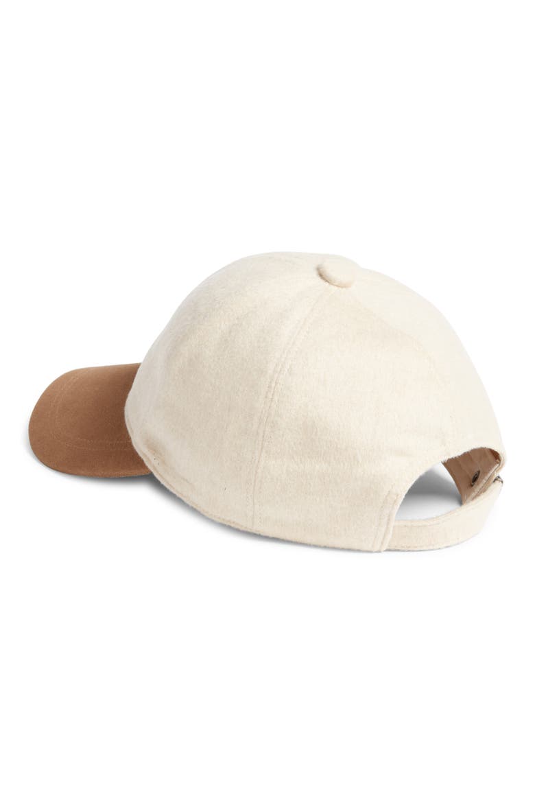 Wool & Cashmere Adjustable Baseball Cap, Alternate, color, CREAM