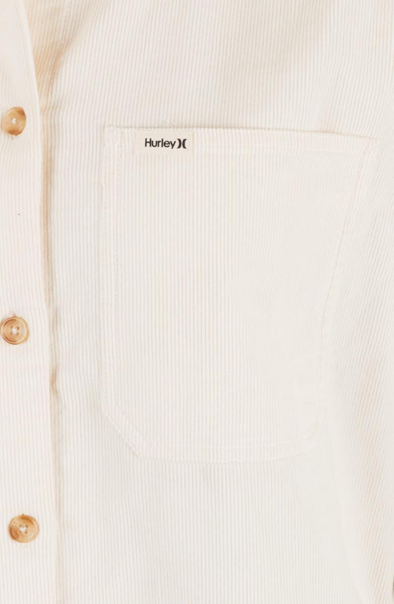 Hurley Drift Cotton Overshirt, Alternate, color, Off White