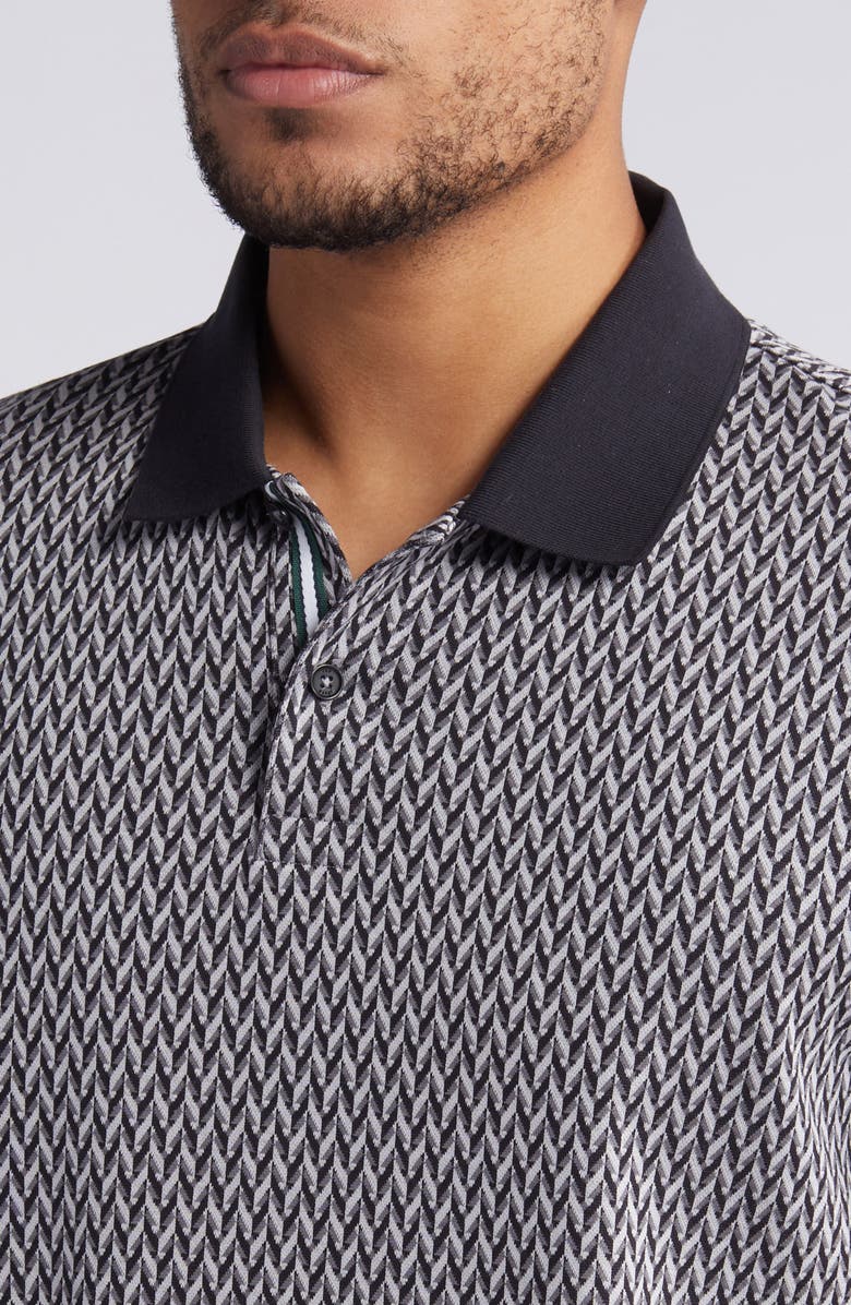 Ted Baker London Skelt Geometric Jacquard Polo, Alternate, color, 