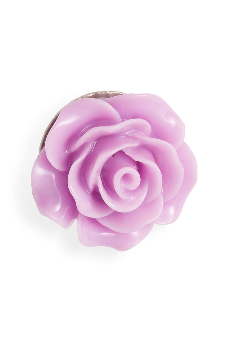 Floral Lapel Pin, Main, color, PURPLE