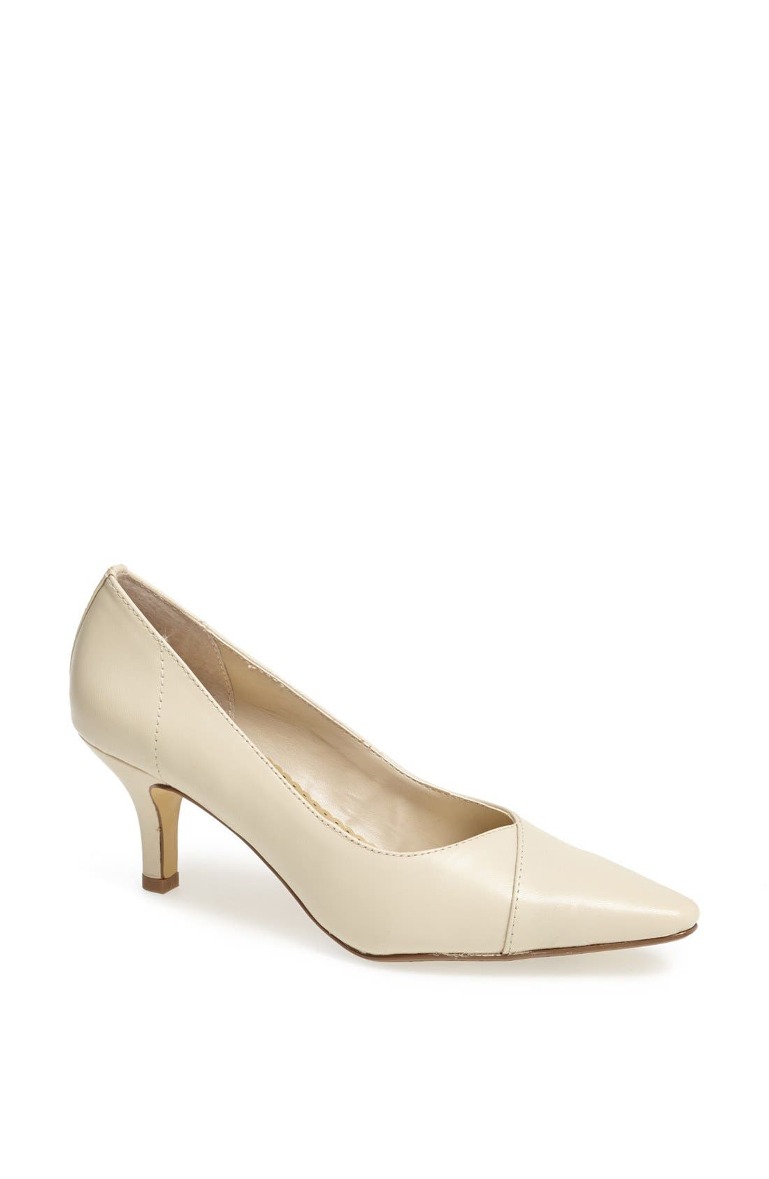 'Wow' Kitten Heel Pump, Main, color, BONE