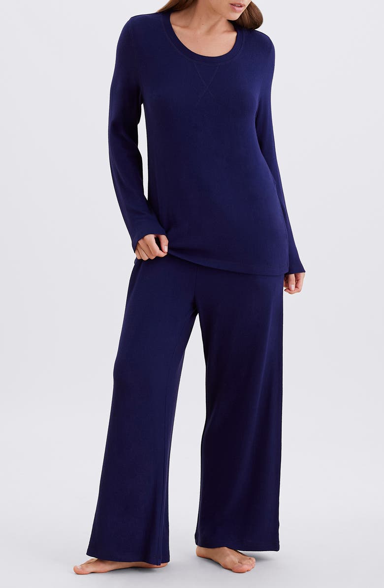 Papinelle Feather Soft Pajamas, Alternate, color, Winter Navy