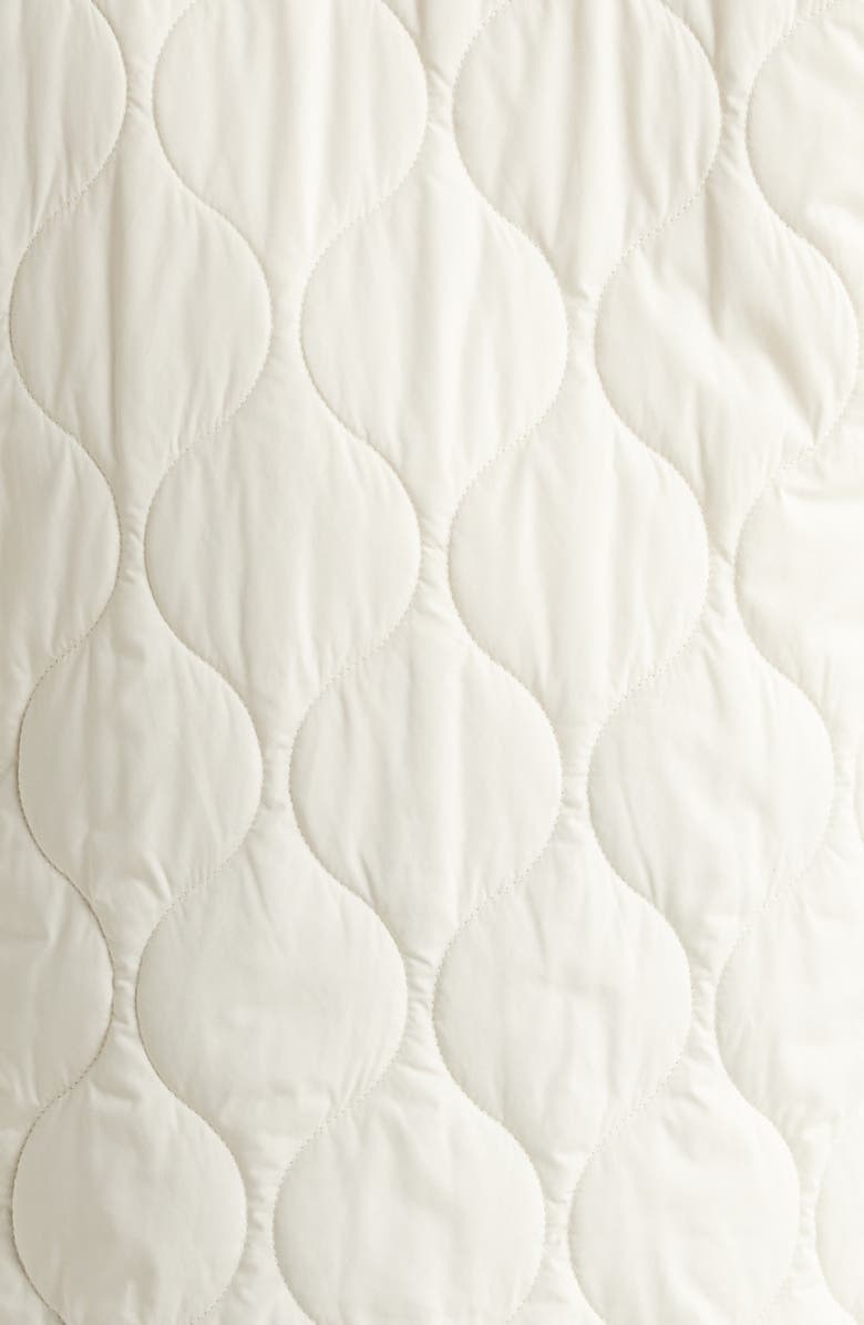 Zella Recycled Polyester Quilted Long Jacket, Alternate, color, Ivory Egret