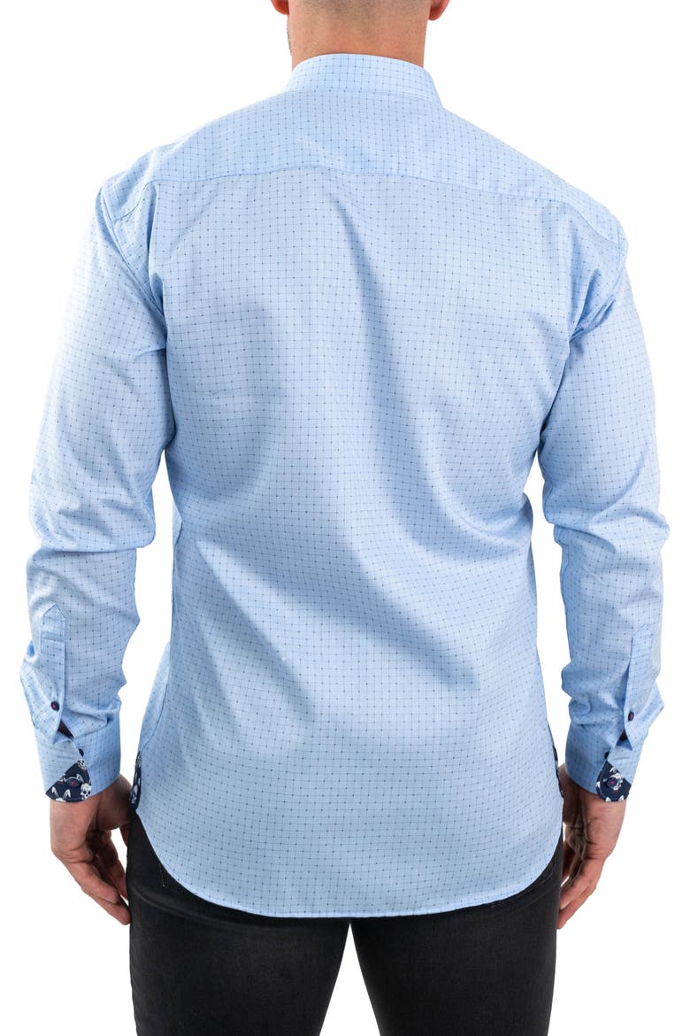 Einstein Jacqpointsquare Blue Button-Up Shirt, Alternate, color, BLUE