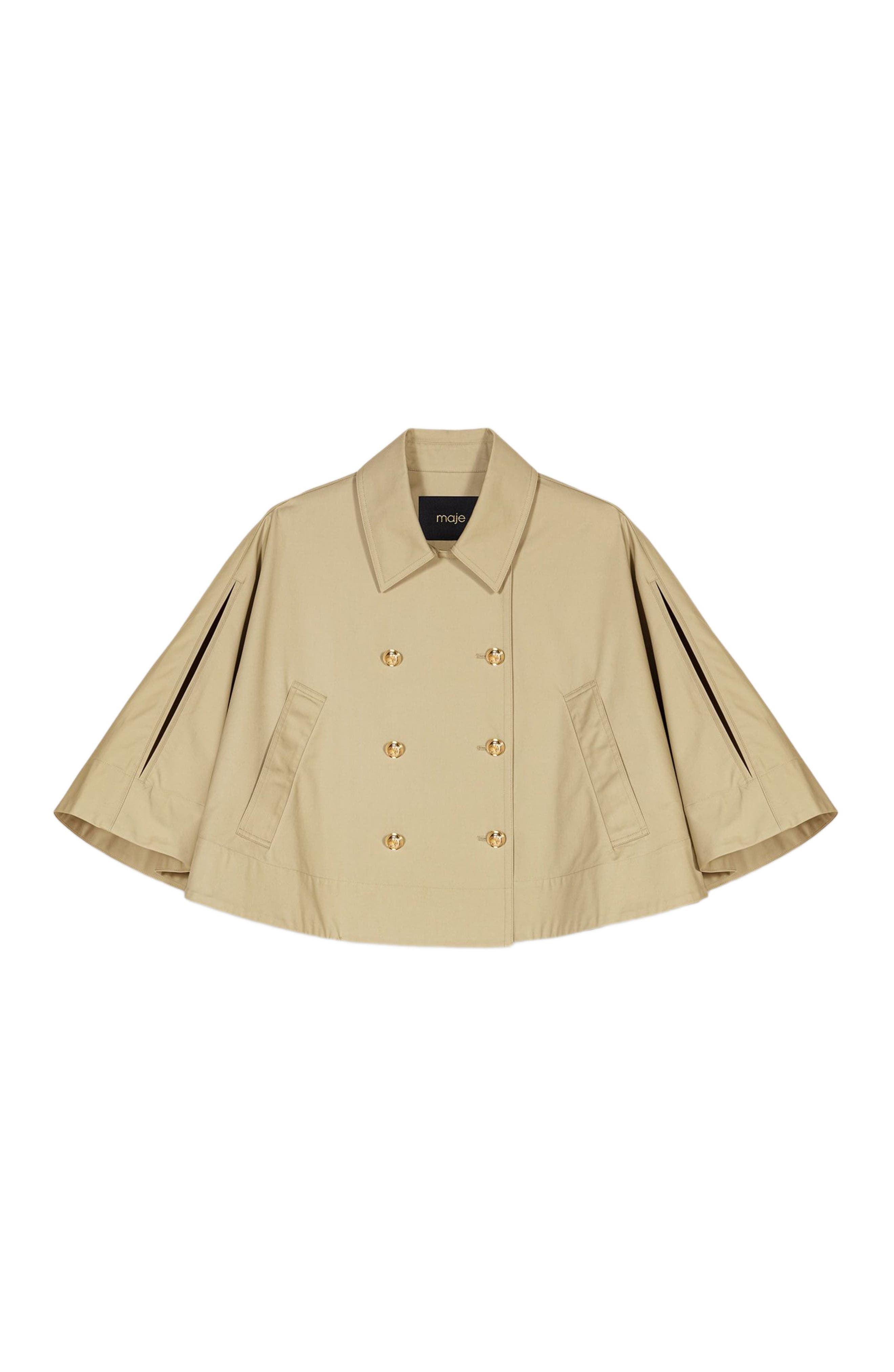 Short cape-effect trench coat (Women) | Nordstrom