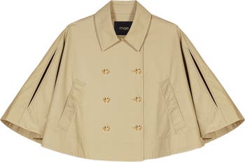 ASYMMETRY CAPE TRENCH COAT