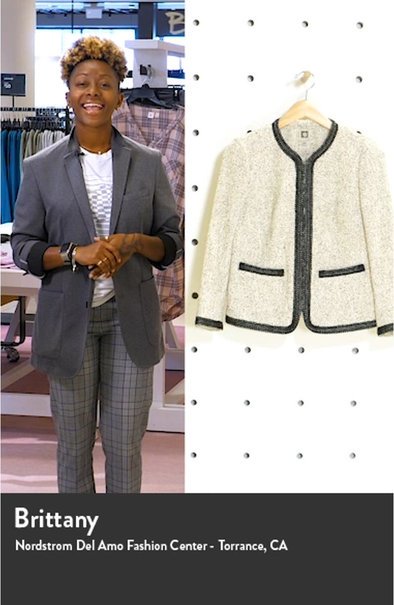Zip Front Tweed Jacket, sales video thumbnail