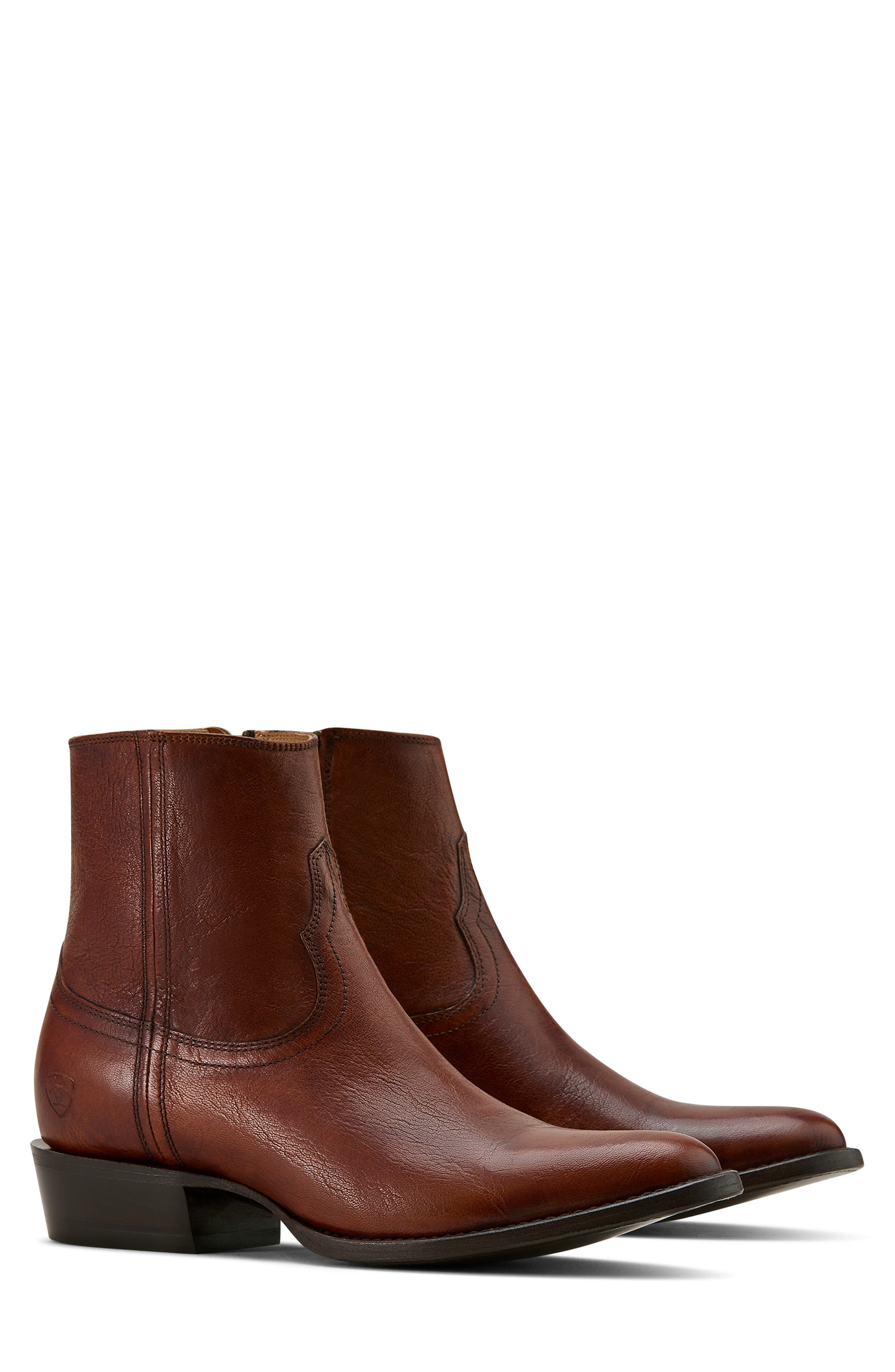 Barrett Almond Toe Boot, Alternate, color, NEARLY BROWN