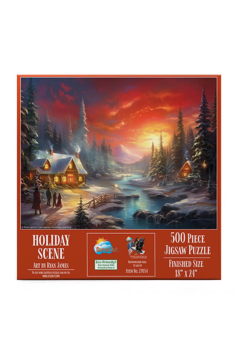 Holiday Scene 500 piece Jigsaw Puzzle for Adults, Alternate, color, Multicolor