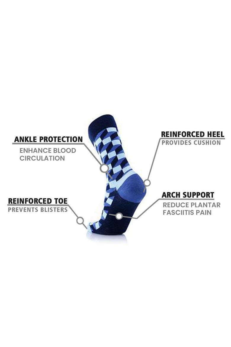 6-Pack Ankle Length Compression Socks, Alternate, color, MIX