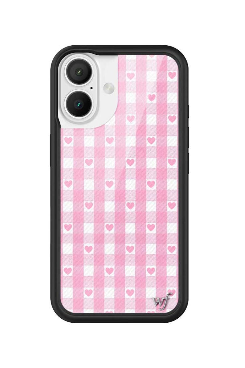 Gingham Hearts | Pink iPhone Case, Alternate, color, Pink