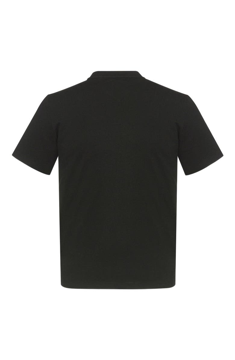 MCM Laurel Logo Print T-Shirt in Organic Cotton, Alternate, color, Black