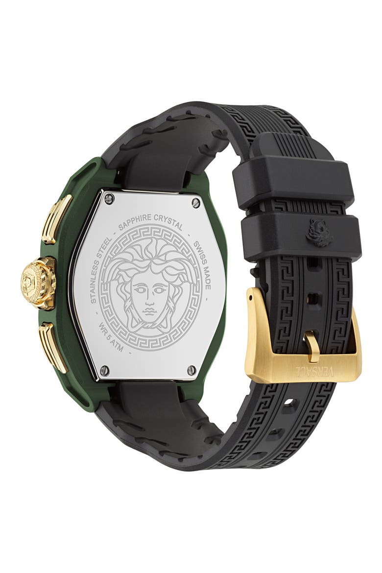 V-Legend Chronograph Ceramic Strap Watch, 44mm, Alternate, color, GREEN/ BLACK
