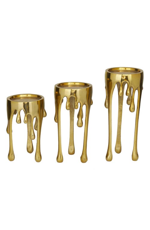 UMA UMA SET OF 3 MELTING WAX PILLAR CANDLEHOLDERS
