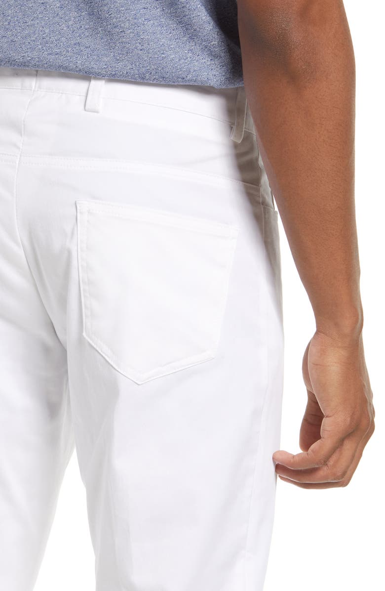 Berle Charleston Khaki 5 Pocket Stretch Twill Pants, Alternate, color, White