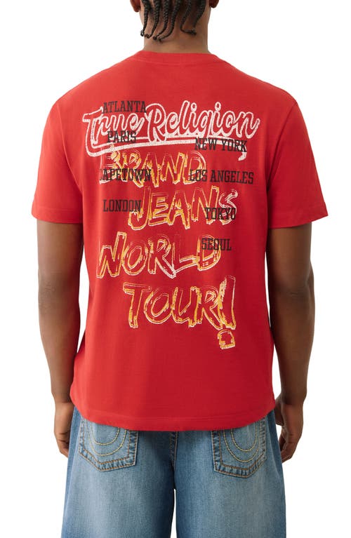 True Religion Standard Paint Graphic T-shirt In Red