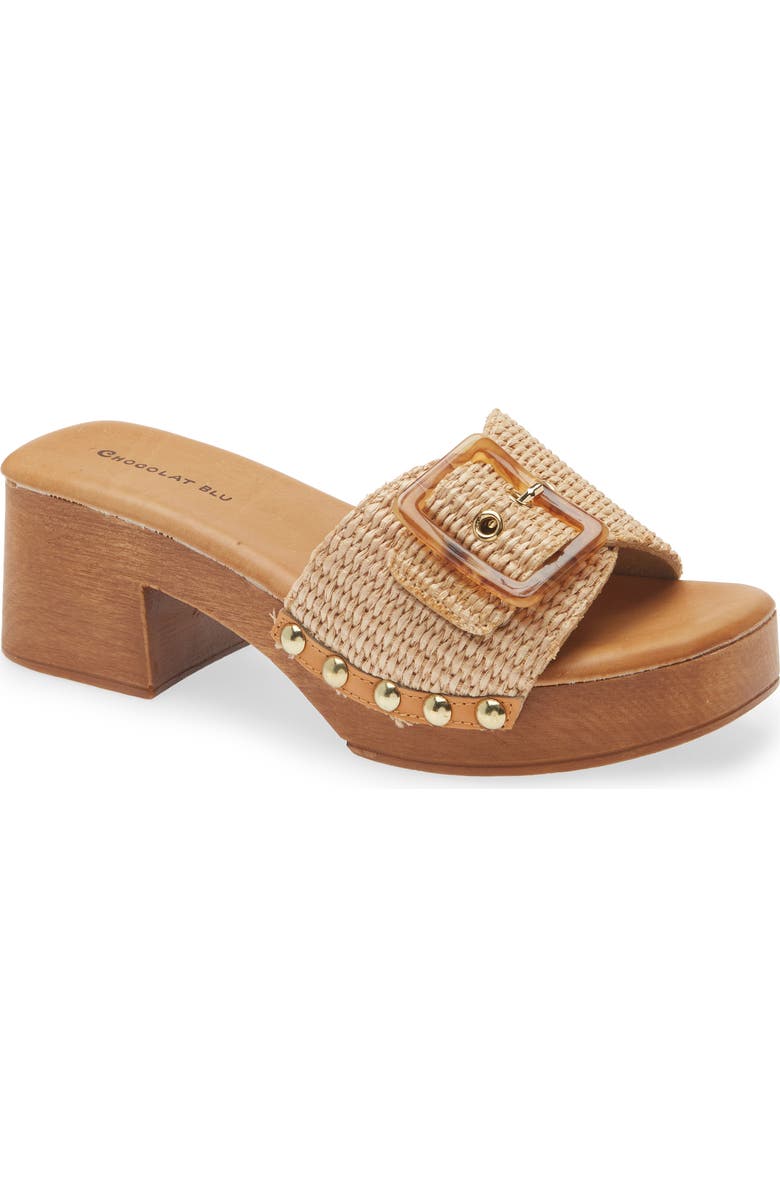 Chocolat Blu Lari Platform Sandal, Main, color, Natural Raffia
