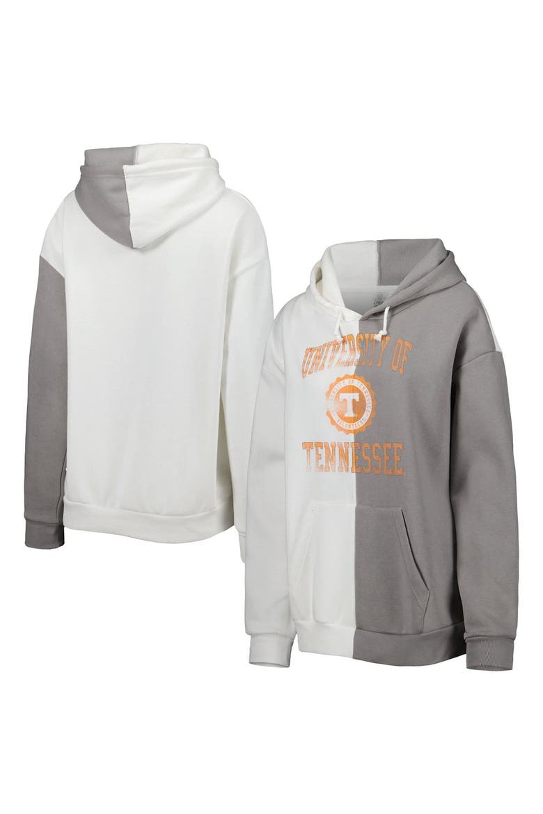 Women's Gameday Couture Gray/White Tennessee Volunteers Split Pullover Hoodie, Main, color, White