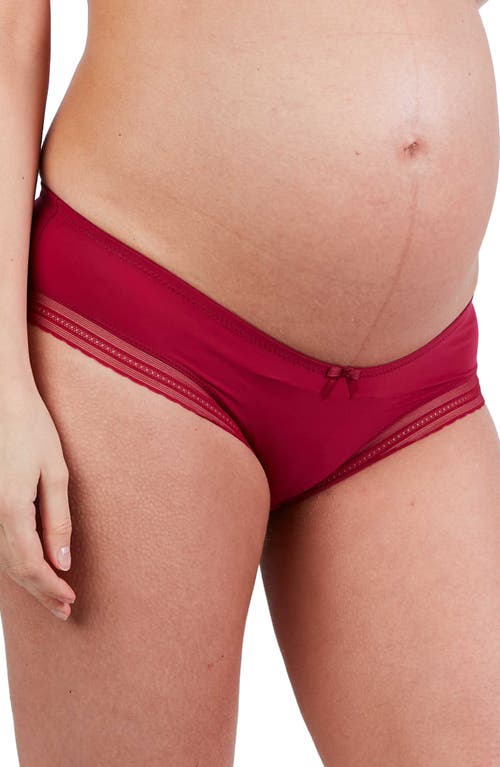 Cache Coeur Milk Seamless Low Waist Maternity Briefs in Burgundy 
