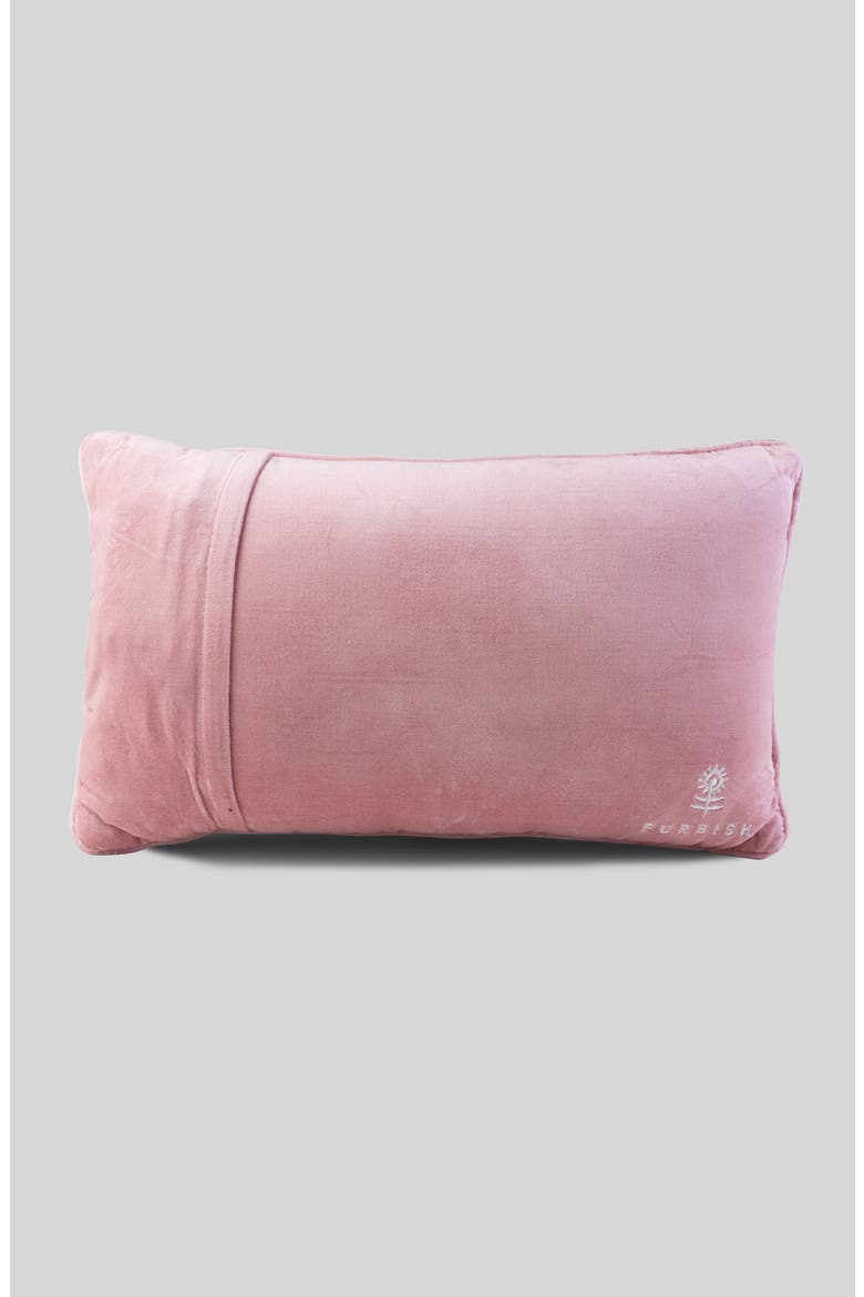 Sharpest Tool Needlepoint Pillow, Alternate, color, Coral Pink, Yellow, Ivory