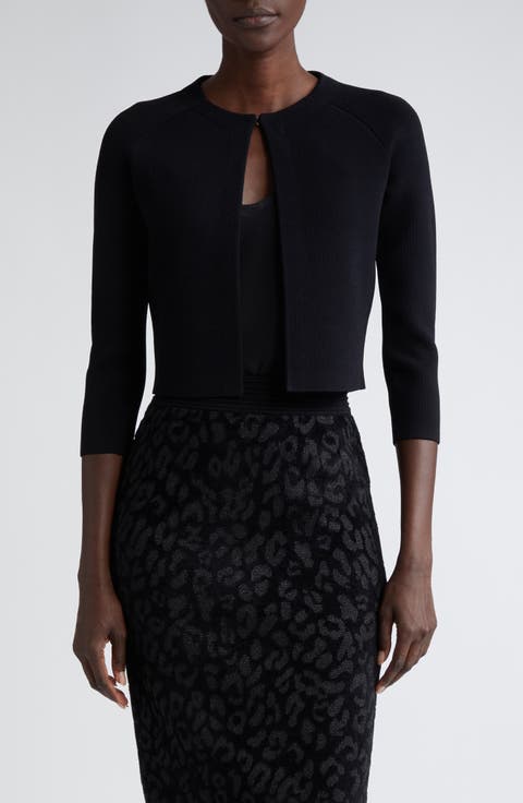 Rib Knit Bolero Jacket