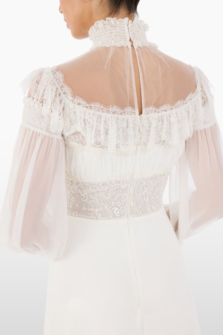 Arden Ruffled Maxi Dress, Alternate, color, Ivory