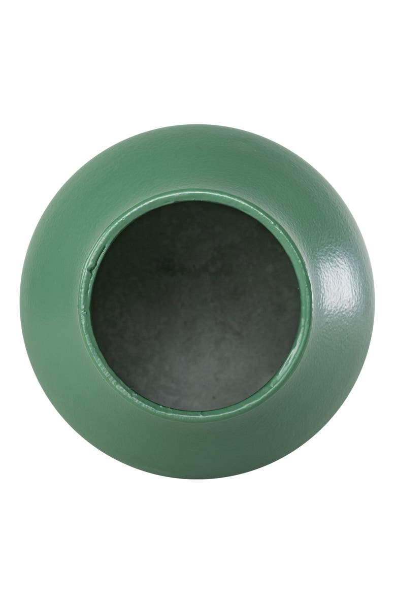 Foreside Home and Garden Dipped Sandy Vase Green Metal, Alternate, color, Green